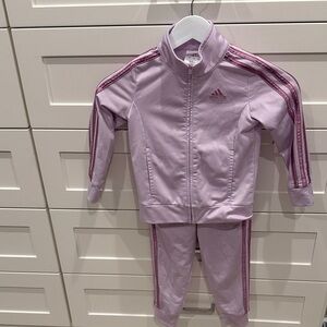 Adidas Kids Light Purple Tracksuit